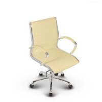 Montreal Design Bürostuhl Leder Beige SH 46-54cm Lieferung zerlegt