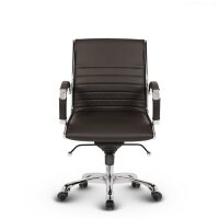 Montreal Design Bürostuhl Leder Braun SH 46-54cm Lieferung zerlegt