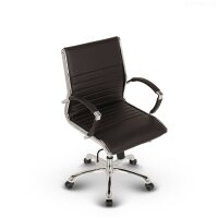 Montreal Design Bürostuhl Leder Braun SH 46-54cm Lieferung zerlegt