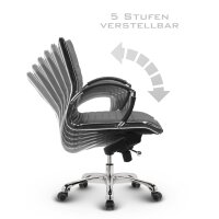 Montreal Design Bürostuhl Leder Braun SH 46-54cm Lieferung zerlegt