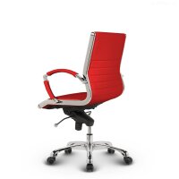 Montreal Design Bürostuhl Leder Rot SH 46-54cm Lieferung zerlegt