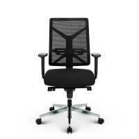 V1801 Profi+ Bürostuhl Stoff/Mesh Schwarz SH 47-59cm Lieferung zerlegt