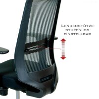 Tanda Profi Bürostuhl Stoff/Mesh Schwarz SH 43-55cm Lieferung zerlegt