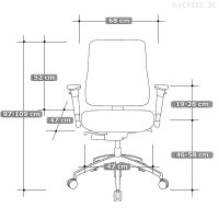 Basic Profi Bürostuhl Stoff Schwarz SH 46-58cm Lieferung zerlegt