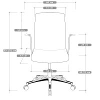 V1610 Konferenzstuhl Stoff Schwarz SH 40-52cm Lieferung zerlegt