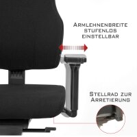 Naros Profi+ Bürostuhl Stoff Schwarz SH 48-60cm Lieferung zerlegt